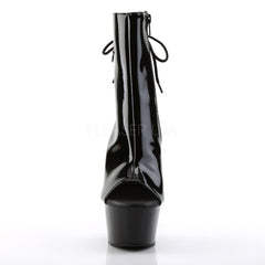 Pleaser ASPIRE-1018 Black Ankle Boots With Black Platform - Shoecup.com - 2