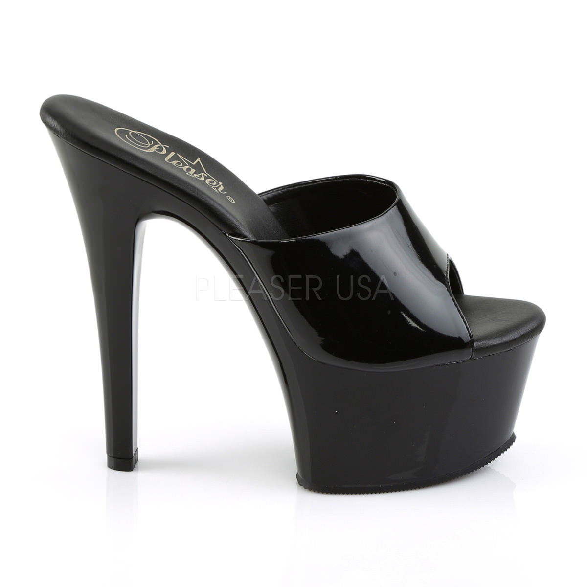 Pleaser ASPIRE-601 Black Slide With Black Platform - Shoecup.com - 5