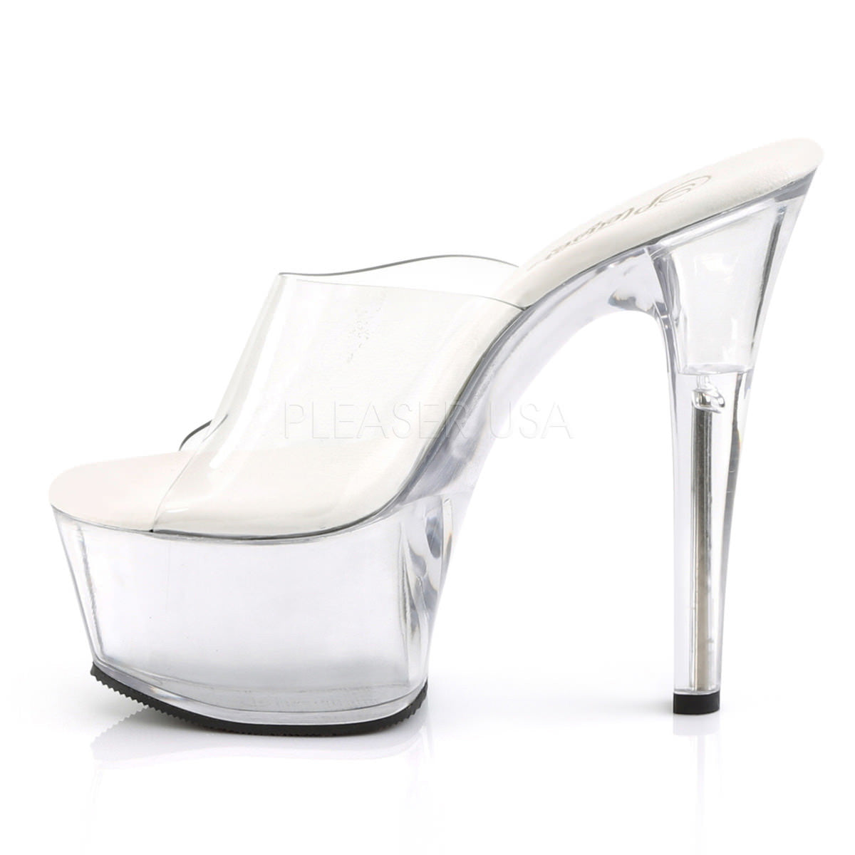 Pleaser ASPIRE-601 Clear Slide With Clear Platform - Shoecup.com - 3