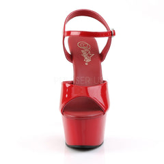 Pleaser ASPIRE-609 Red Ankle Strap Sandals - Shoecup.com - 2
