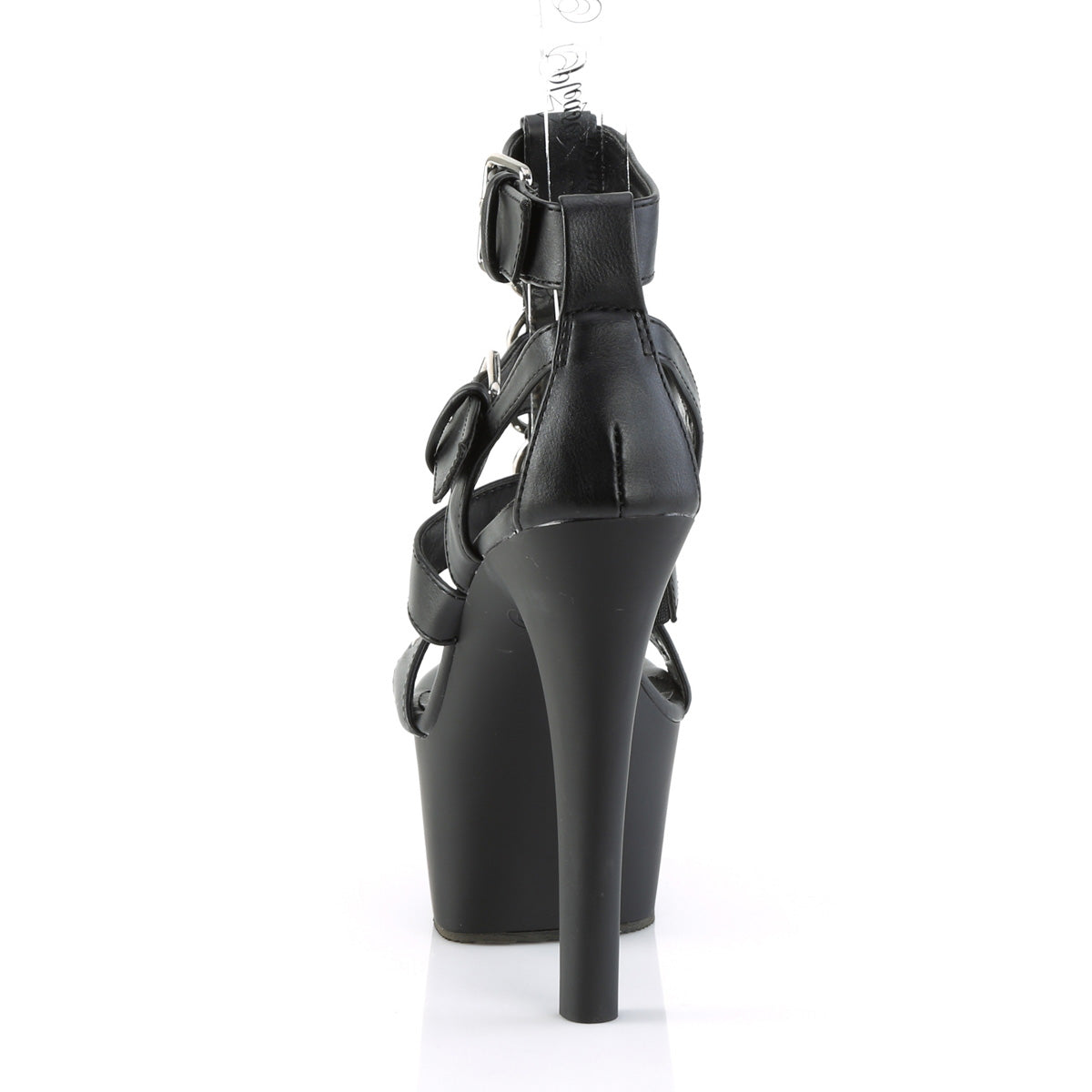 6 Inch Heel ASPIRE-658 Black Faux Leather