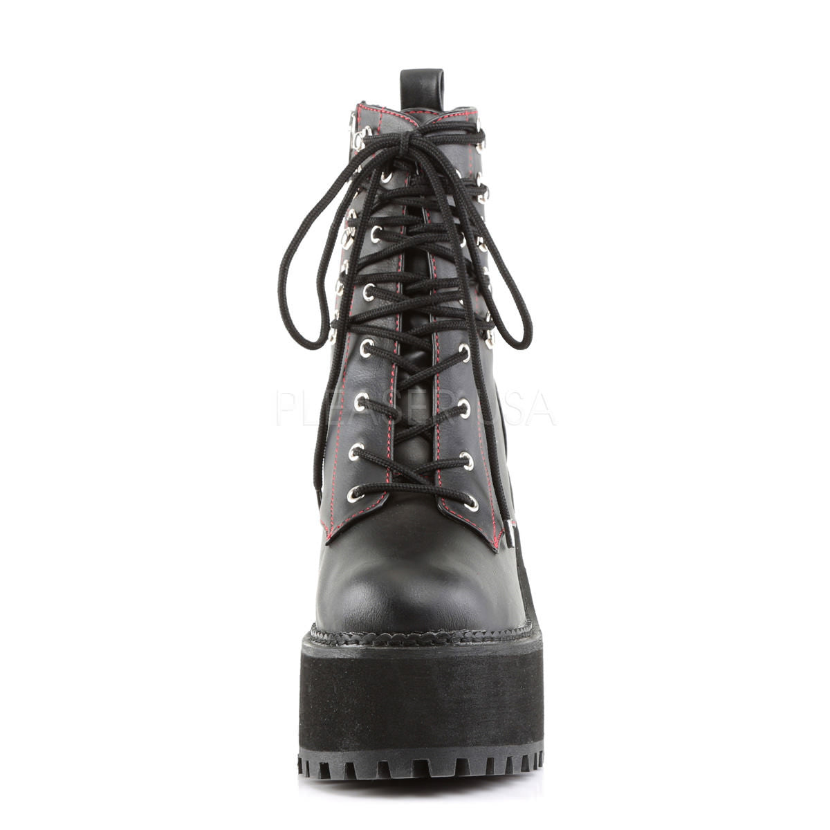 Demonia,Demonia ASSAULT-100 Black Leather Boots - Shoecup.com