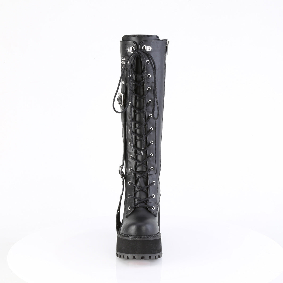 4 Inch Heel ASSAULT-218 Black Vegan Leather