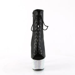 7 Inch Heel BEJEWELED-1016-7 Black PU