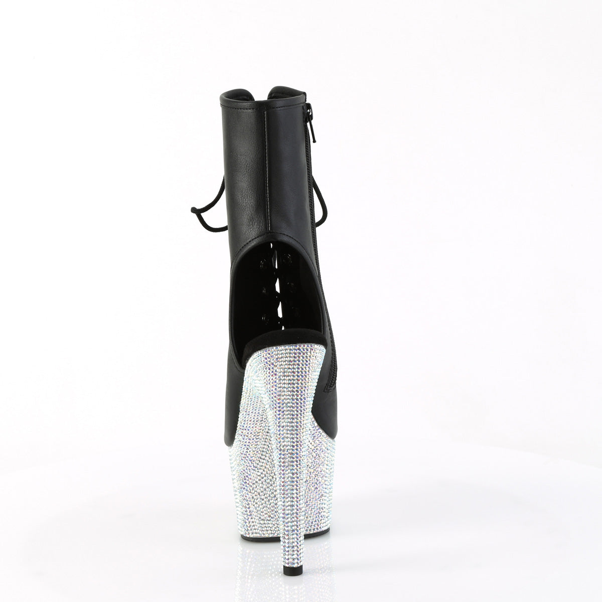 7 Inch Heel BEJEWELED-1016-7 Black PU