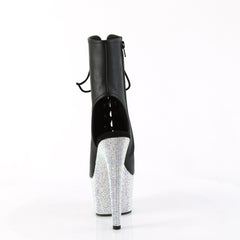 7 Inch Heel BEJEWELED-1016-7 Black PU