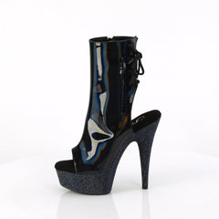 6 Inch Heel BEJEWELED-1018DM-6 Black Holo Patent