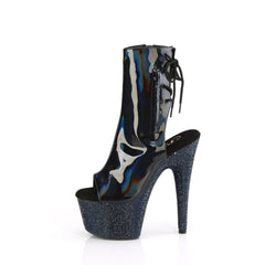 7 Inch Heel BEJEWELED-1018DM-7 Black Holo Patent
