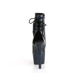 7 Inch Heel BEJEWELED-1018DM-7 Black Holo Patent