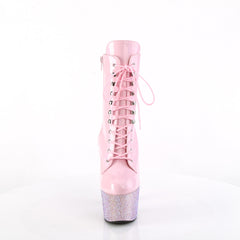7 Inch Heel BEJEWELED-1020-7 Baby Pink Holo