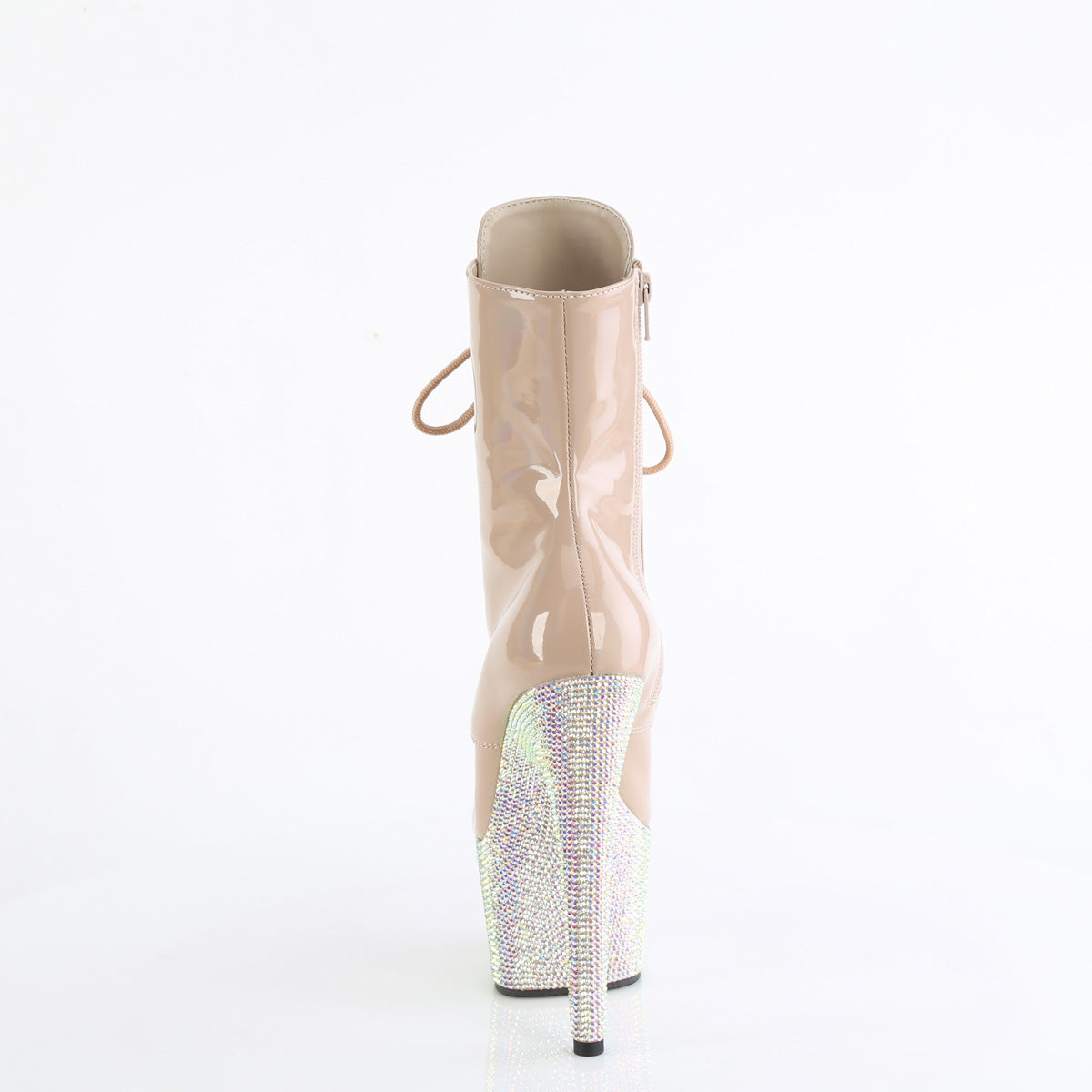 7 Inch Heel BEJEWELED-1020-7 Nude Holo