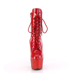 7 Inch Heel BEJEWELED-1020-7 Red Holo