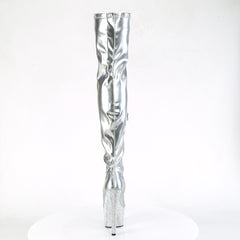 7 Inch Heel BEJEWELED-3000-7 Silver Stretch Holo