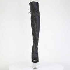 7 Inch Heel BEJEWELED-3019MS-7 Black Pu