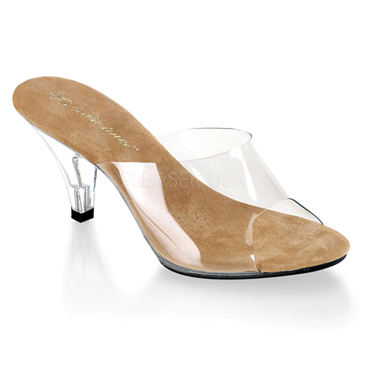 Fabulicious,Fabulicious BELLE-301 Clear-Tan Sandals - Shoecup.com