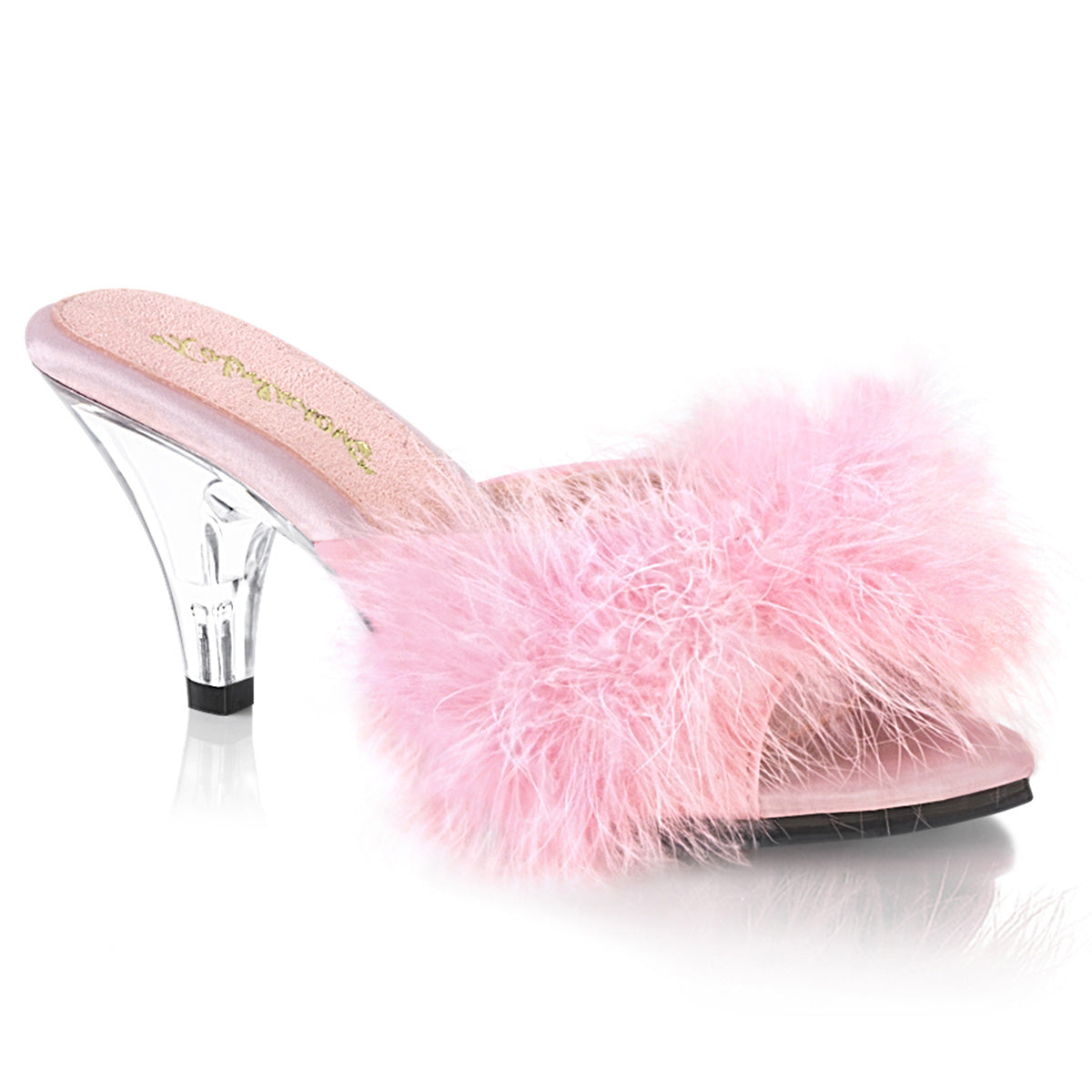 Fabulicious BELLE-301F Baby Pink Fur Sandals