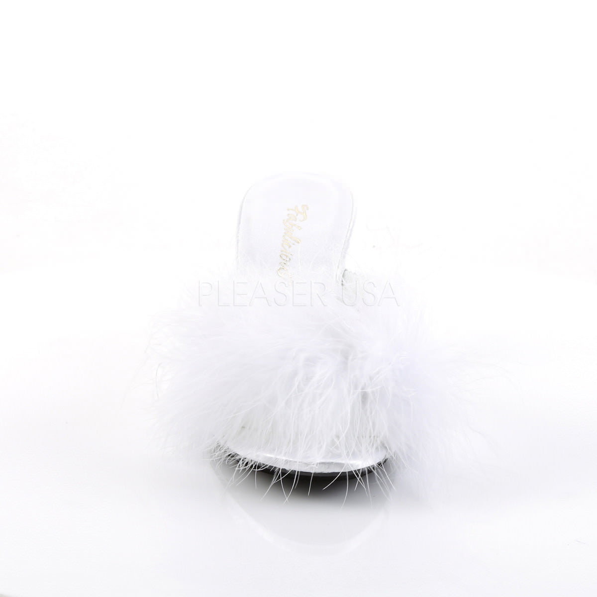 Fabulicious BELLE-301F White Fur Sandals