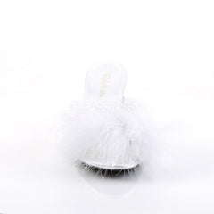 Fabulicious BELLE-301F White Fur Sandals
