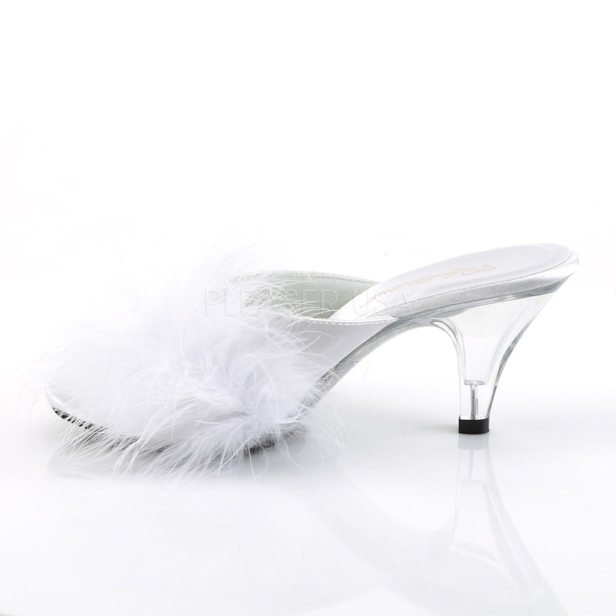 Fabulicious BELLE-301F White Fur Sandals