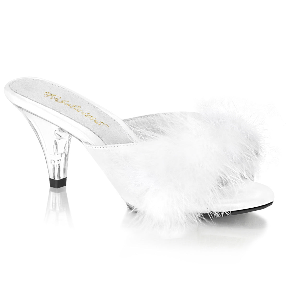 Fabulicious BELLE-301F White Fur Sandals