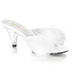 Fabulicious BELLE-301F White Fur Sandals