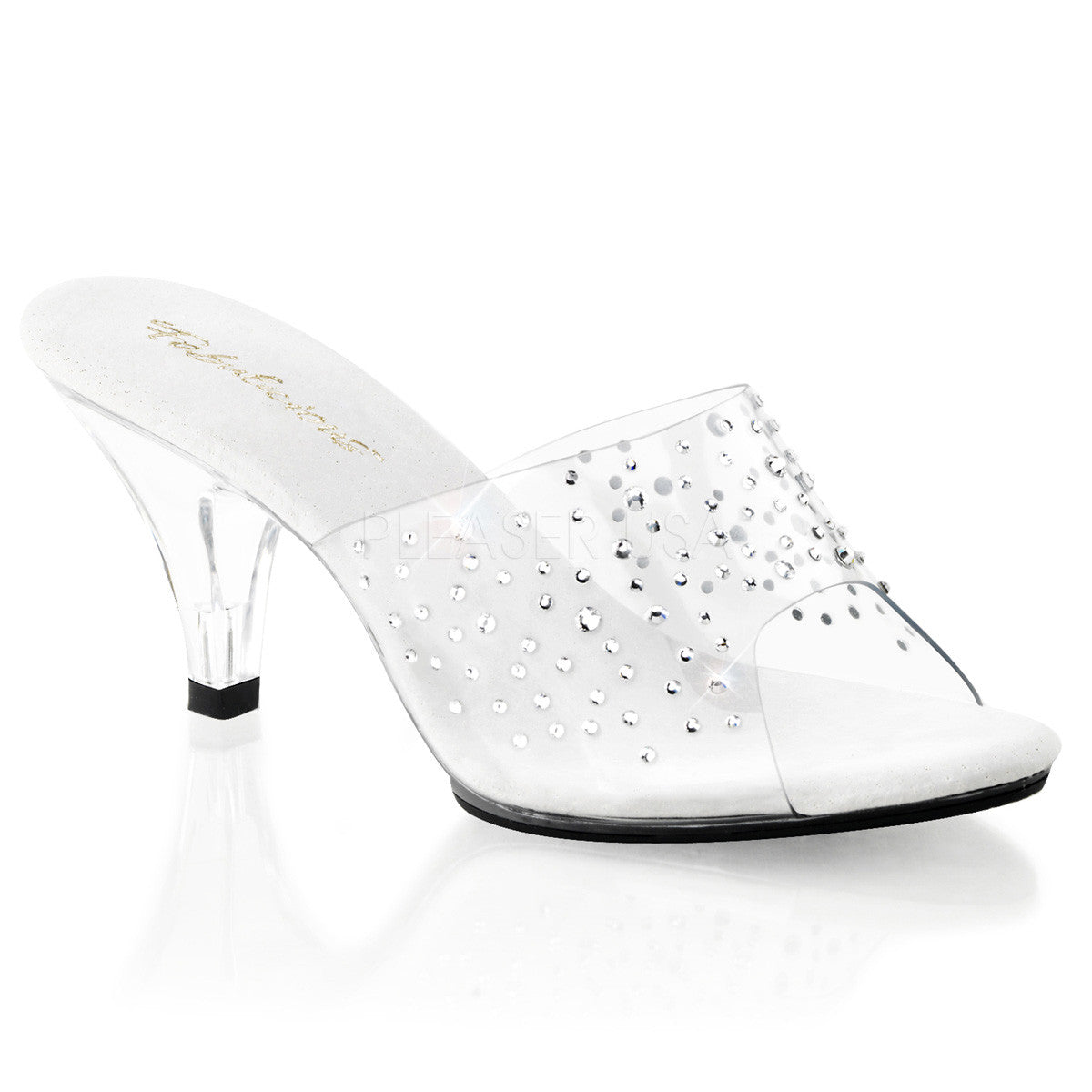 Fabulicious BELLE-301RS Clear Slides - Shoecup.com