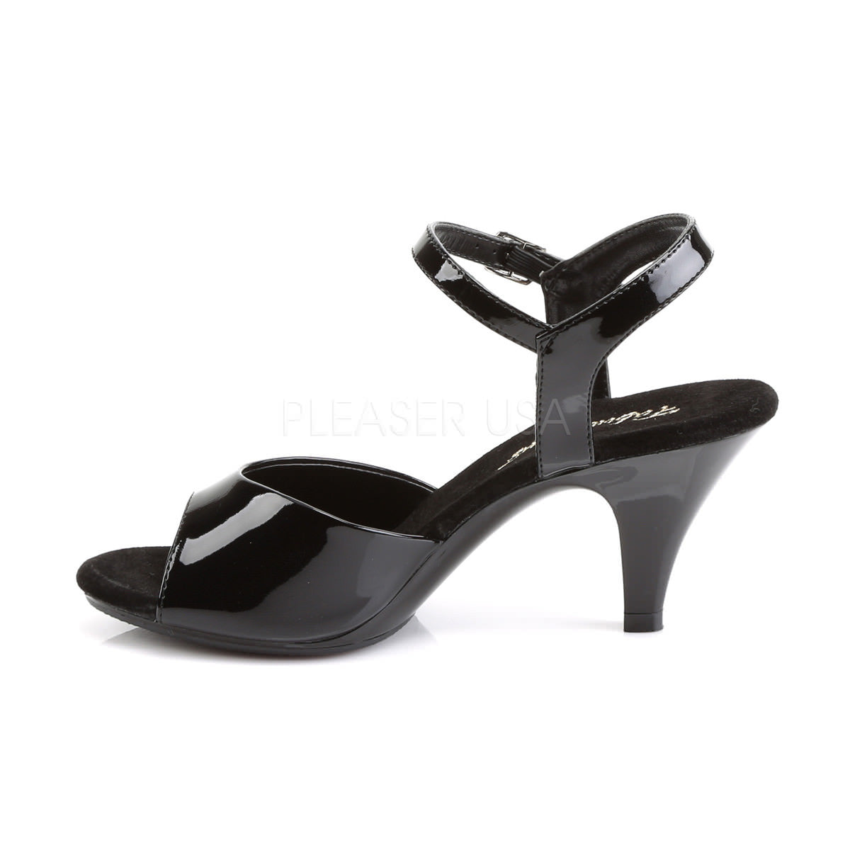 Fabulicious BELLE-309 Black Ankle Strap Sandals