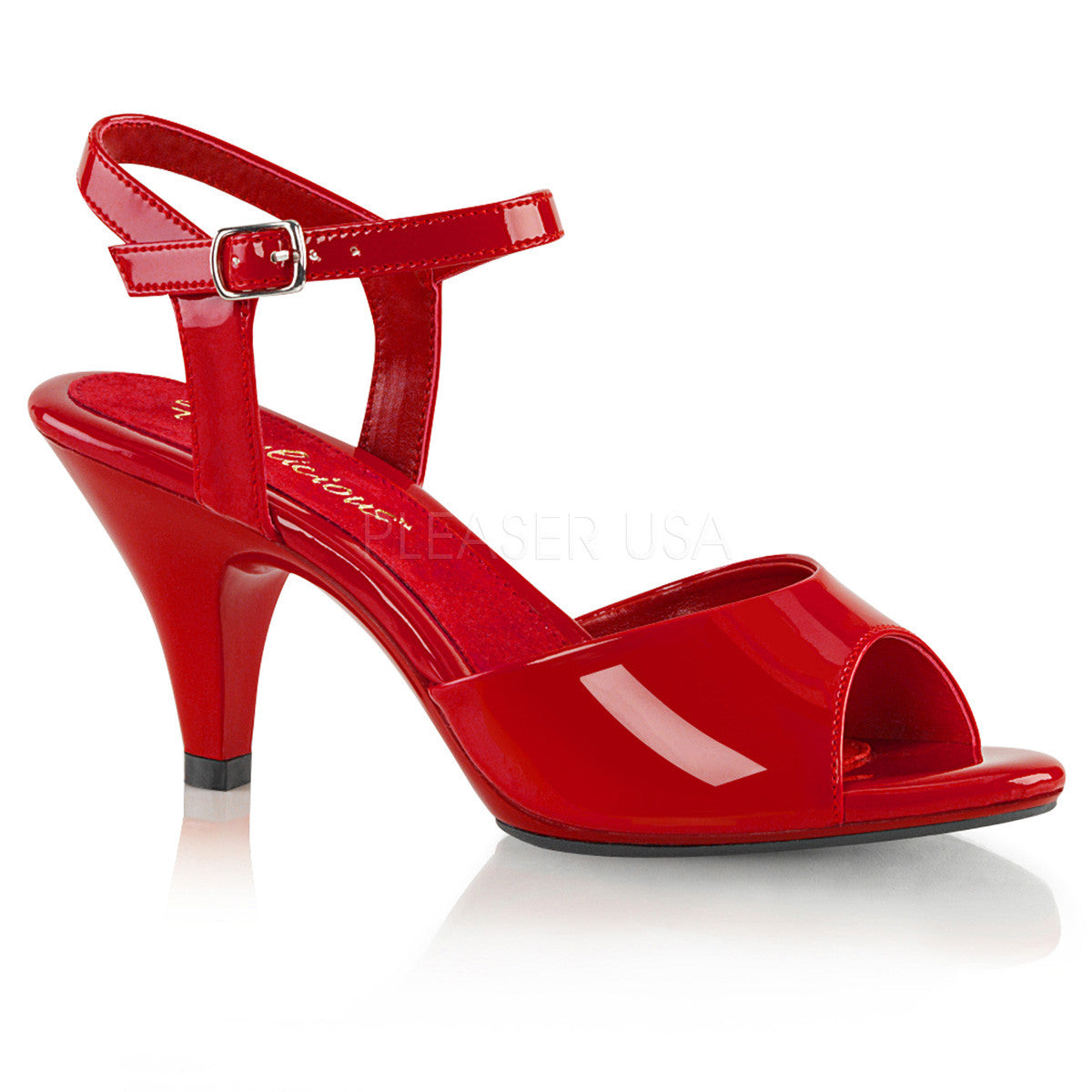 Fabulicious BELLE-309 Red Ankle Strap Sandal