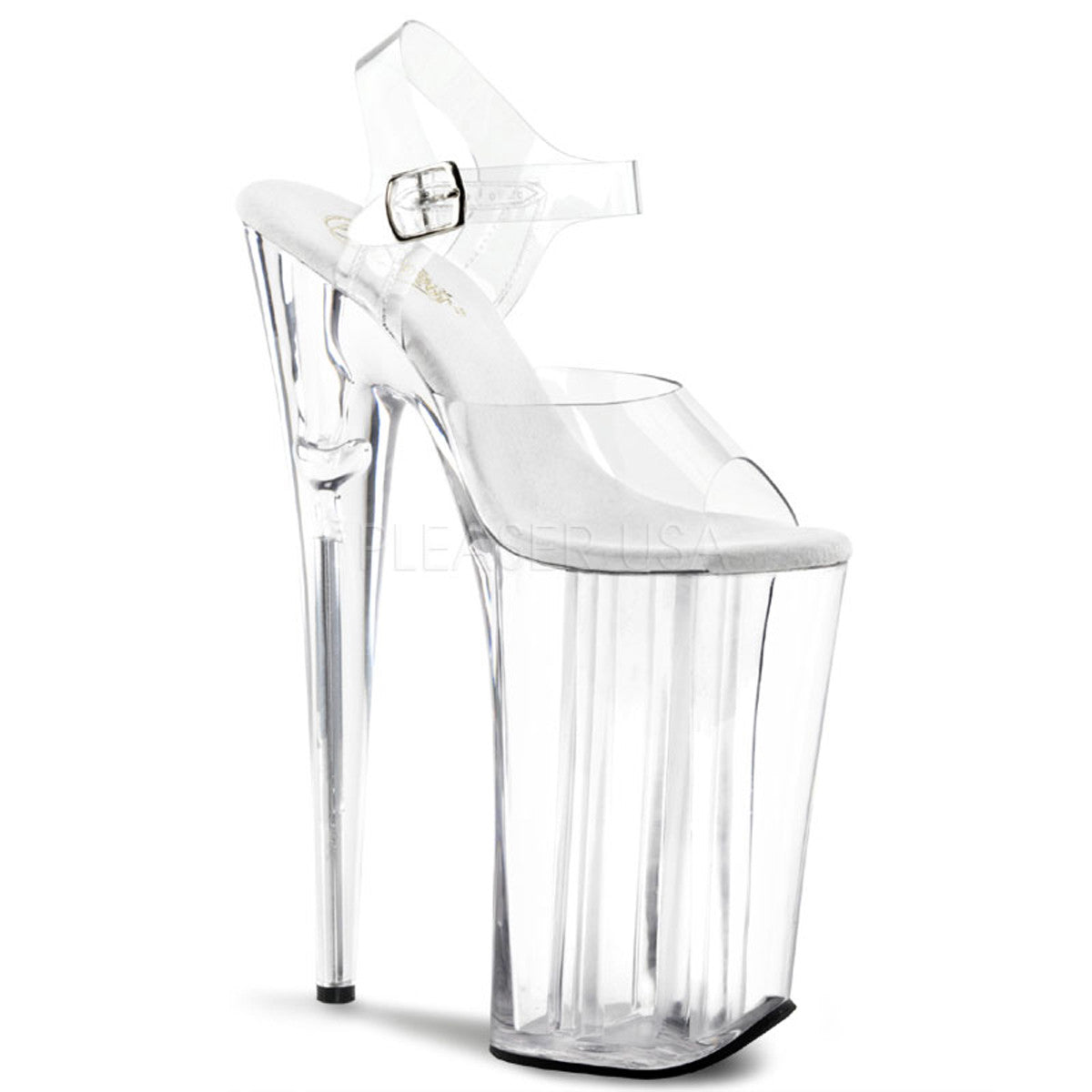 PLEASER BEYOND-008 Clear Extreme 10 Inch High Heels - Shoecup.com - 1