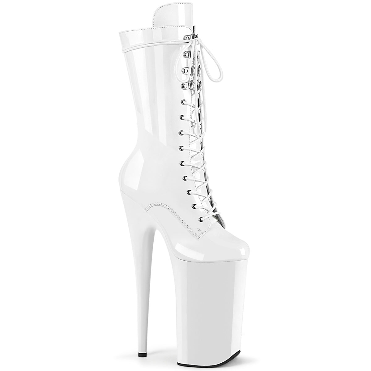 10 Inch Heel BEYOND-1050 White Patent