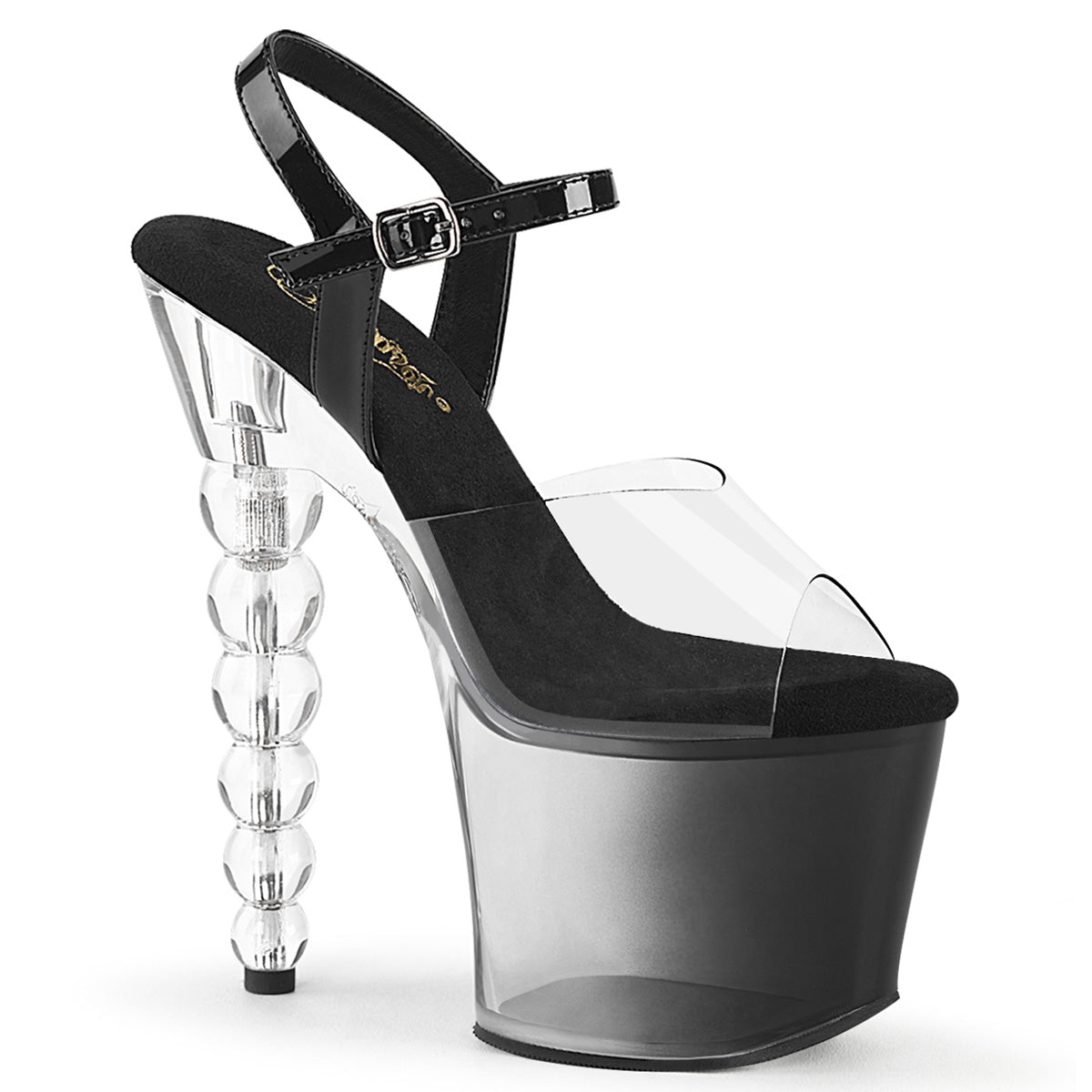 7 Inch Heel BLISS-708-1BC Clear Black