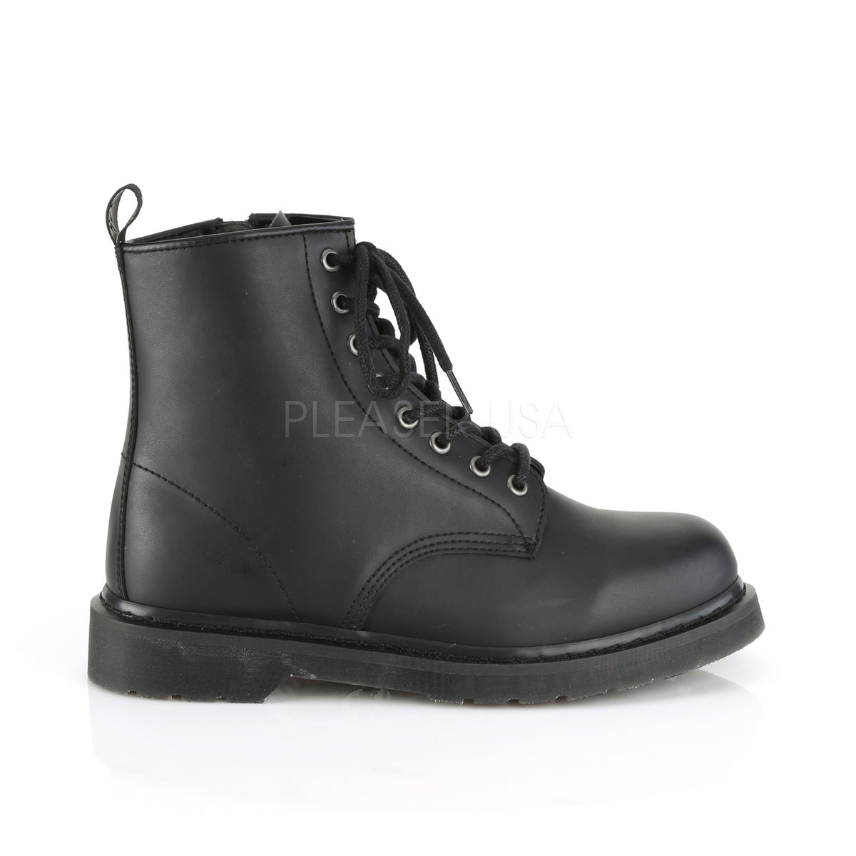 1 Inch Heel BOLT-100 Black Vegan Leather