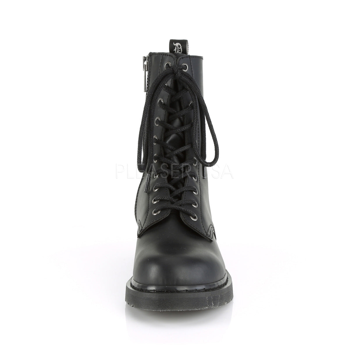 1 Inch Heel BOLT-200 Black Vegan Leather