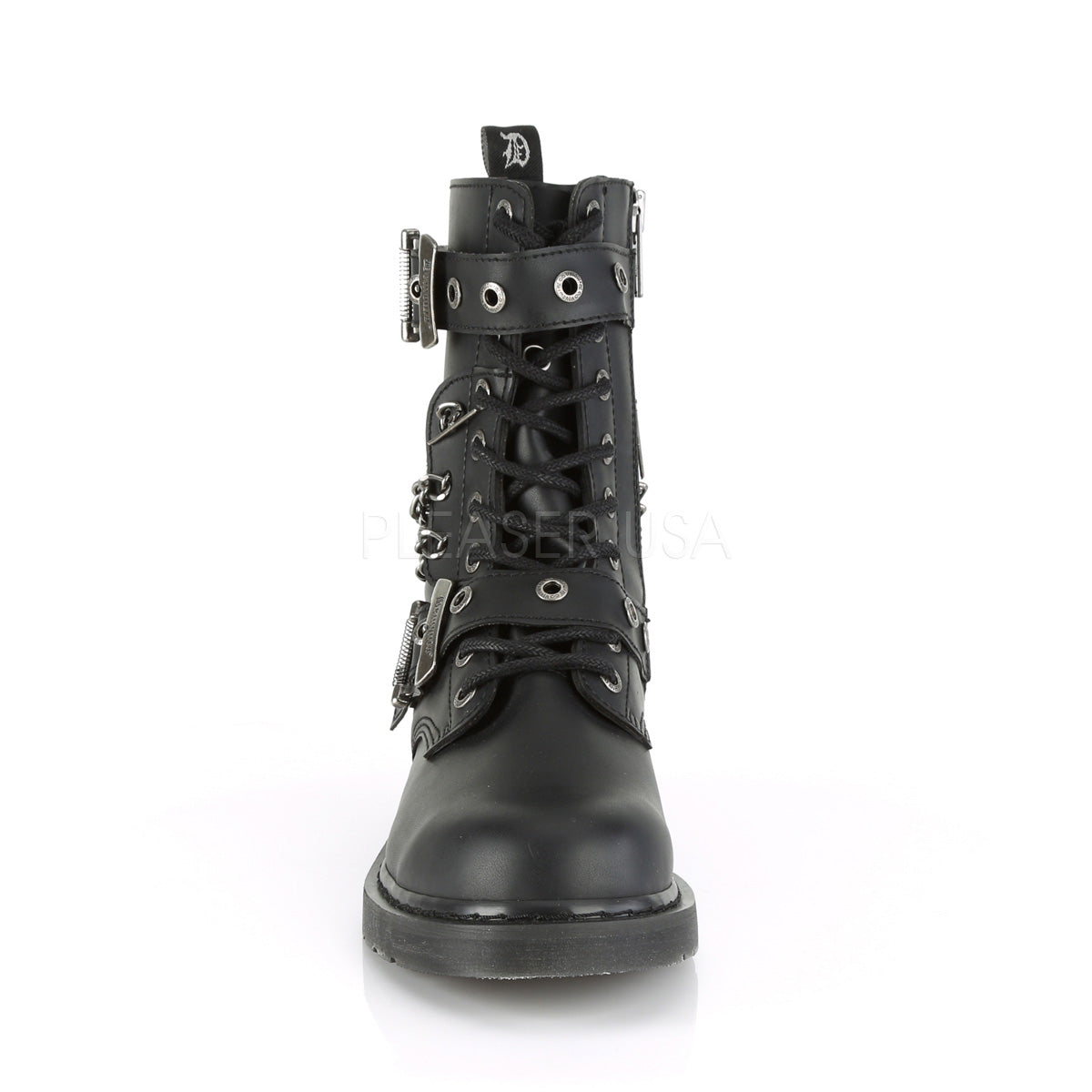 1 Inch Heel BOLT-250 Black Vegan Leather