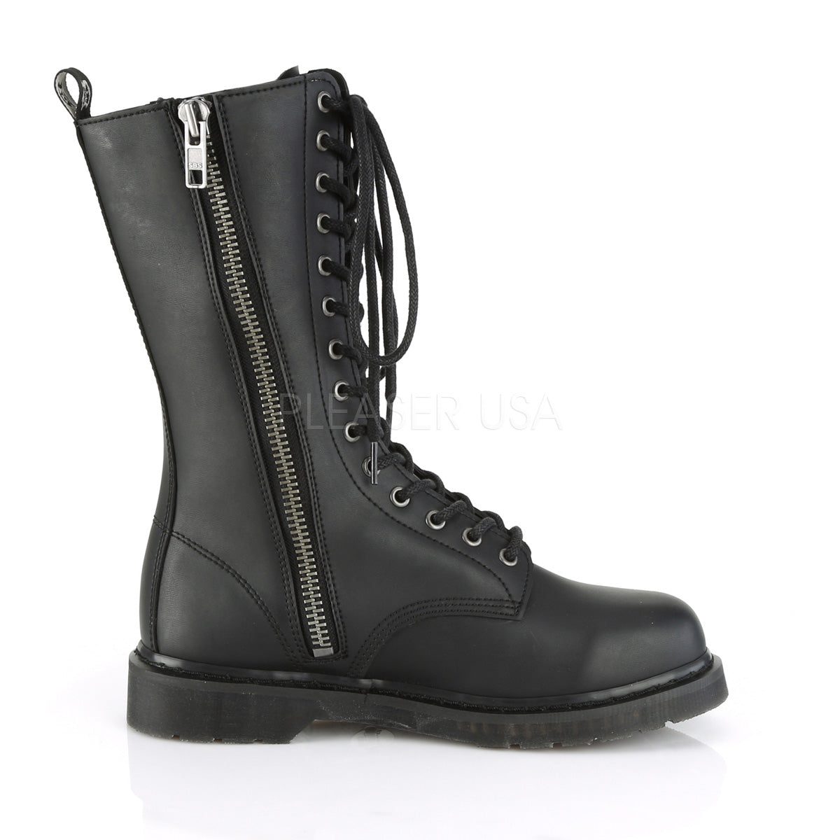1 Inch Heel BOLT-300 Black Vegan Leather