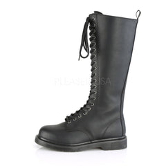 1 Inch Heel BOLT-400 Black Vegan Leather