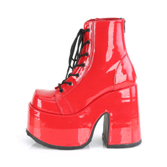 5 Inch Chunky Heel CAMEL-203 Red Patent