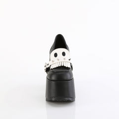 5 Inch Heel CAMEL-58 Black Pu