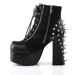 Demonia CHARADE-100 Black Block Heel Boots - Shoecup.com - 3