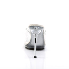 FABULICIOUS CHIC-01 Clear-Clear Stiletto Slides