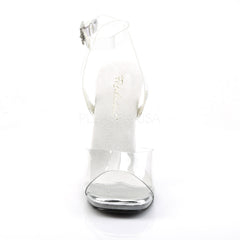FABULICIOUS CHIC-06 Clear-Clear Ankle Strap Sandals