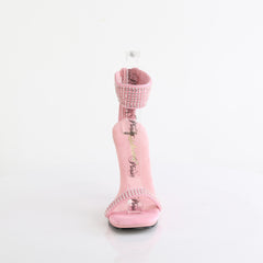 4 Inch Heel CHIC-40 Baby Pink Rhinestone