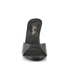 Pleaser CLASSIQUE-01 Black Pu Slides - Shoecup.com - 2