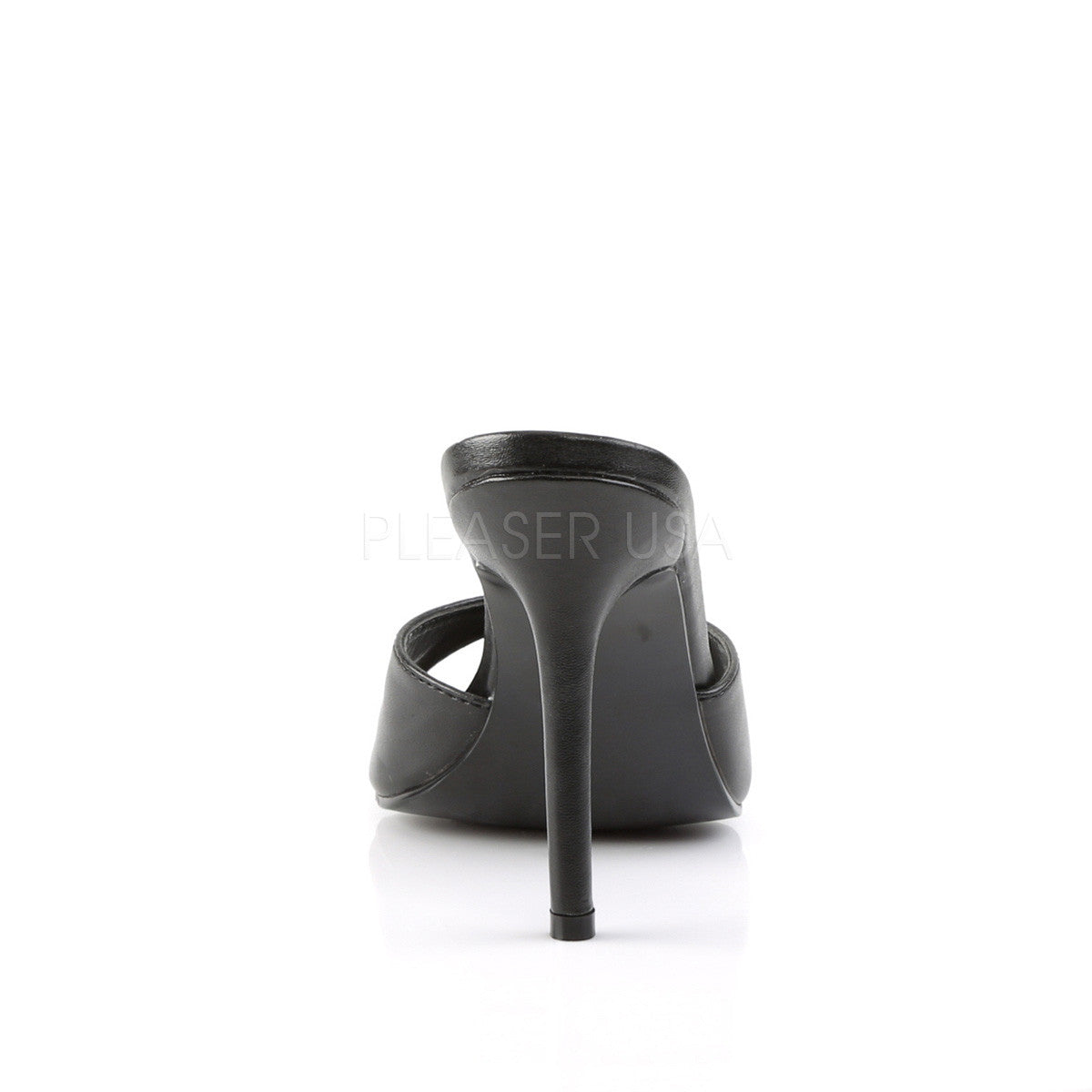 Pleaser CLASSIQUE-01 Black Pu Slides - Shoecup.com - 4