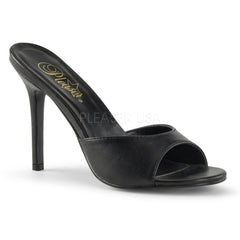 Pleaser CLASSIQUE-01 Black Pu Slides - Shoecup.com - 1