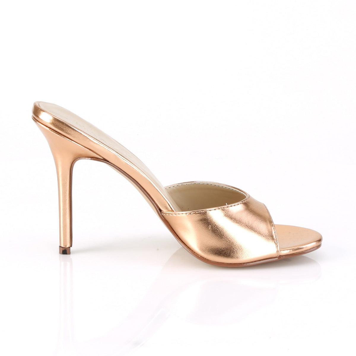 4 Inch Heel CLASSIQUE-01 Rose Gold Metallic