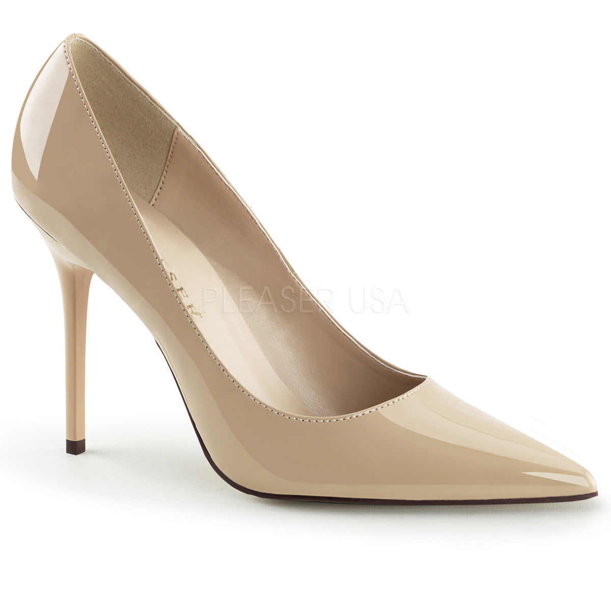 PLEASER CLASSIQUE-20 Nude Pat Pumps - Shoecup.com - 1