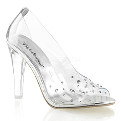 Fabulicious,FABULICIOUS CLEARLY-420 Clear TPU Peep Toe Pumps - Shoecup.com