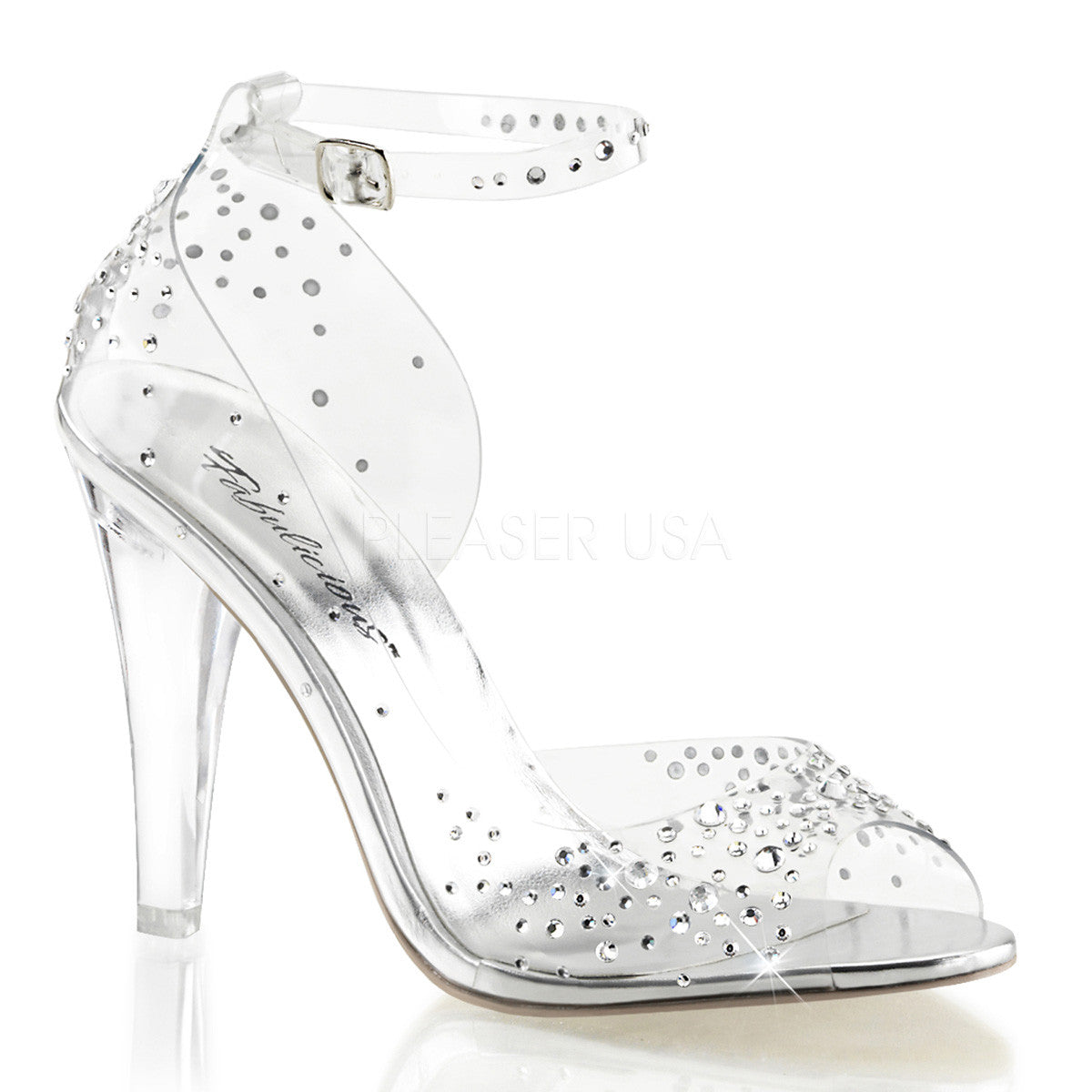Fabulicious,FABULICIOUS CLEARLY-430RS Clear Lucite D'Orsay Sandals - Shoecup.com