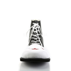 FUNTASMA CLOWN-02 Black-White Pu Clown Shoes